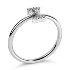 10K White Gold Diamond Accent Initial “A-Z” Ring