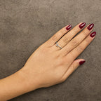 10K White Gold Diamond Accent Initial “A-Z” Ring