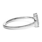 10K White Gold Diamond Accent Initial “A-Z” Ring