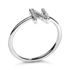 10K White Gold Diamond Accent Initial “A-Z” Ring