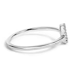 10K White Gold Diamond Accent Initial “A-Z” Ring