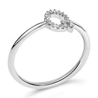 10K White Gold Diamond Accent Initial “A-Z” Ring