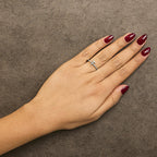 10K White Gold Diamond Accent Initial “A-Z” Ring