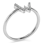 10K White Gold Diamond Accent Initial “A-Z” Ring