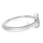 10K White Gold Diamond Accent Initial “A-Z” Ring