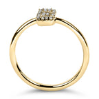 10K Yellow Gold Diamond Accent Initial “A-Z” Ring