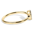 10K Yellow Gold Diamond Accent Initial “A-Z” Ring