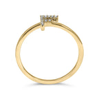 10K Yellow Gold Diamond Accent Initial “A-Z” Ring