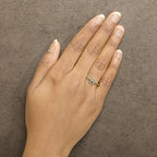 10K Yellow Gold Diamond Accent Initial “A-Z” Ring