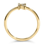 10K Yellow Gold Diamond Accent Initial “A-Z” Ring