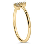 10K Yellow Gold Diamond Accent Initial “A-Z” Ring
