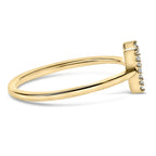 10K Yellow Gold Diamond Accent Initial “A-Z” Ring
