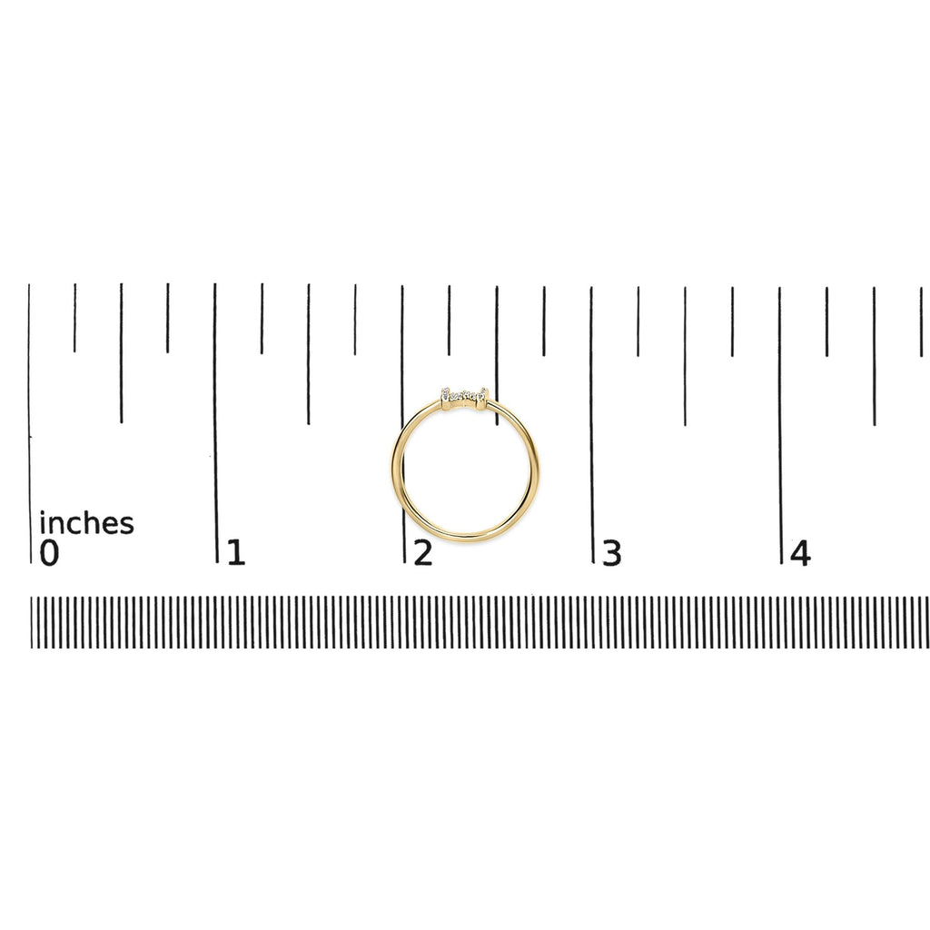 10K Yellow Gold Diamond Accent Initial “A-Z” Ring