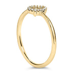 10K Yellow Gold Diamond Accent Initial “A-Z” Ring