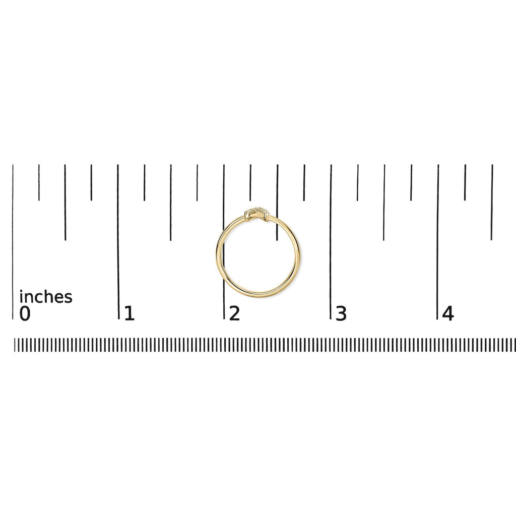 10K Yellow Gold Diamond Accent Initial “A-Z” Ring
