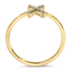 10K Yellow Gold Diamond Accent Initial “A-Z” Ring