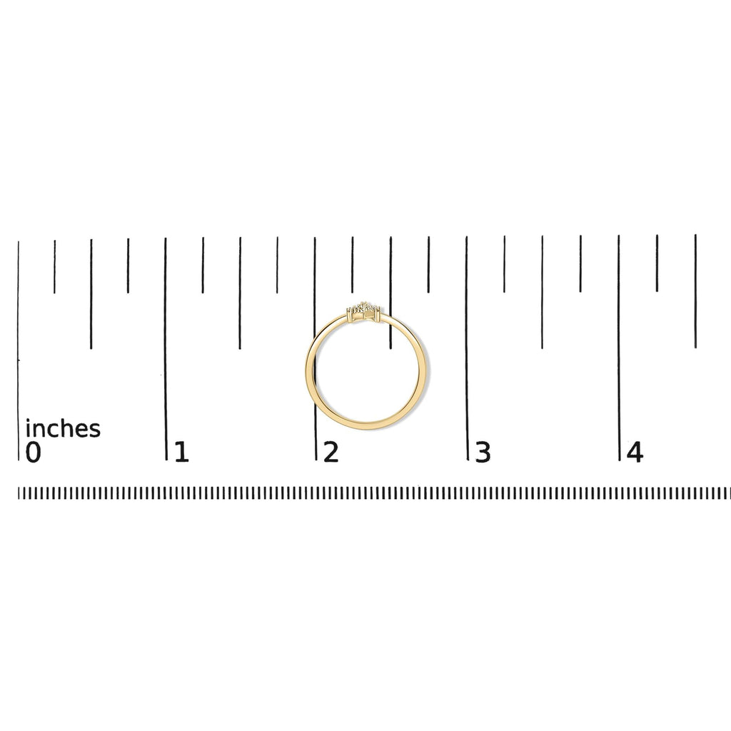 10K Yellow Gold Diamond Accent Initial “A-Z” Ring