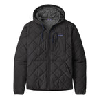 Men's // Diamond Quilted Bomber Hooded Jacket // Black