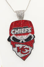 Newest Sports Team Logo Bandit Skull  Pendant Necklace – Iced Out Hip Hop Jewelry for True Fans