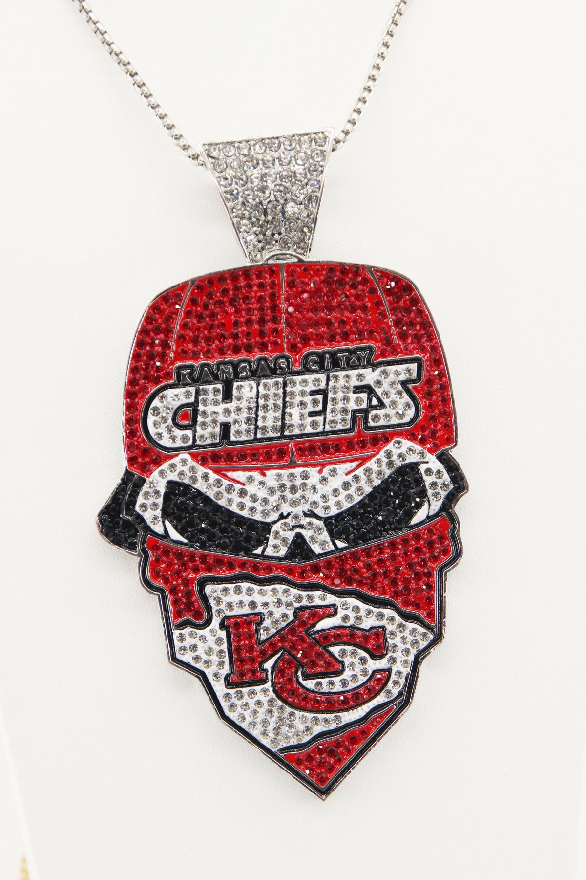 Newest Sports Team Logo Bandit Skull  Pendant Necklace – Iced Out Hip Hop Jewelry for True Fans