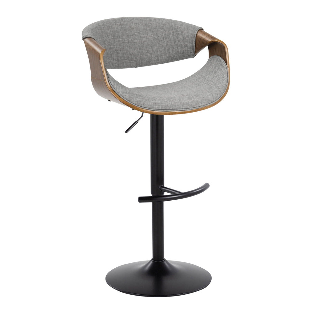 Curvo - Mid Century Modern Adjustable Barstool With Swivel (Set of 2)