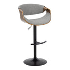 Curvo - Mid Century Modern Adjustable Barstool With Swivel (Set of 2)