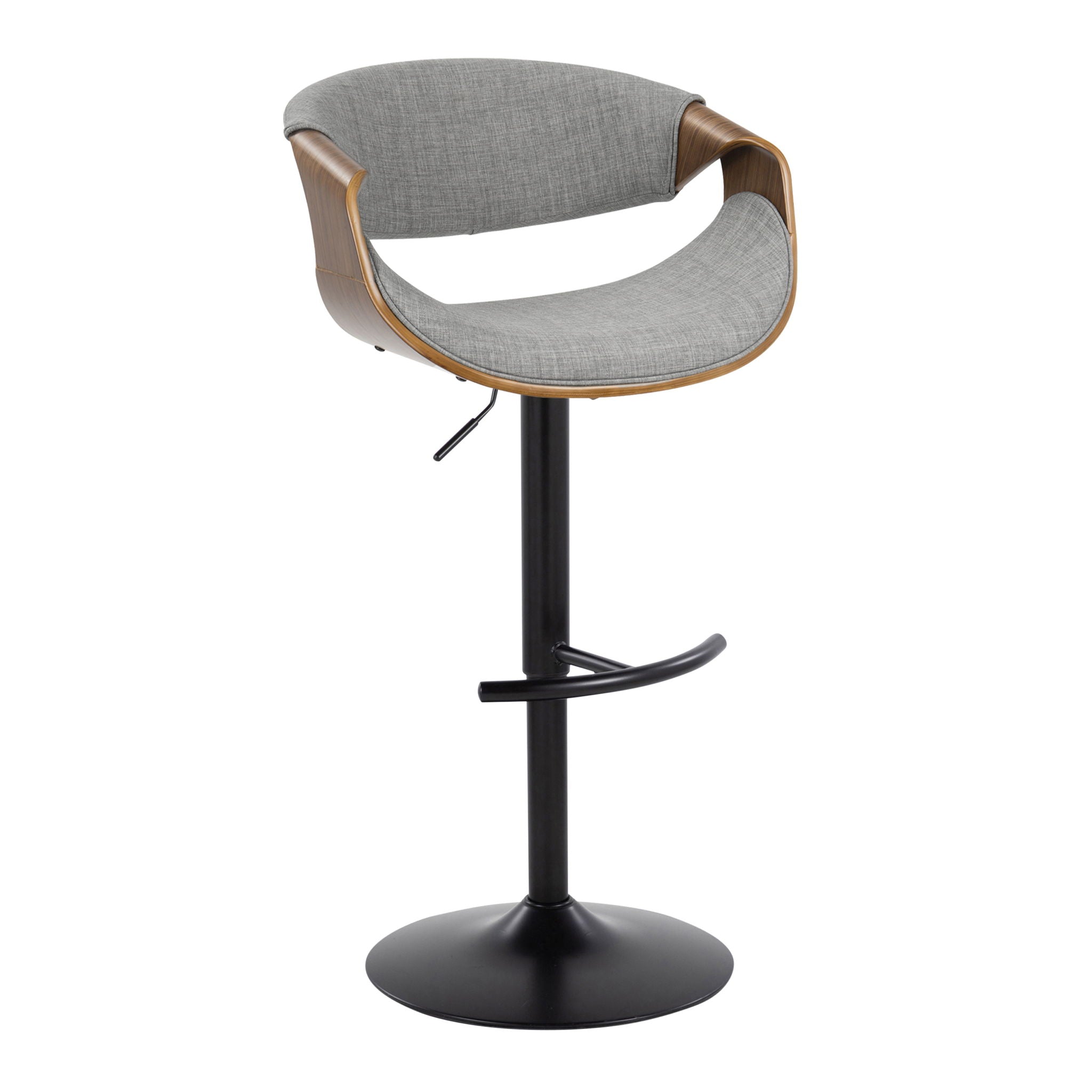 Curvo - Mid Century Modern Adjustable Barstool With Swivel (Set of 2)