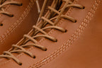 The Moreno Tan Leather Lace-Up Mid Calf Women Boot Final Sale!
