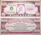 💗 100-Pack Breast Cancer Awareness Novelty Bills – High Quality Educational Gag Money