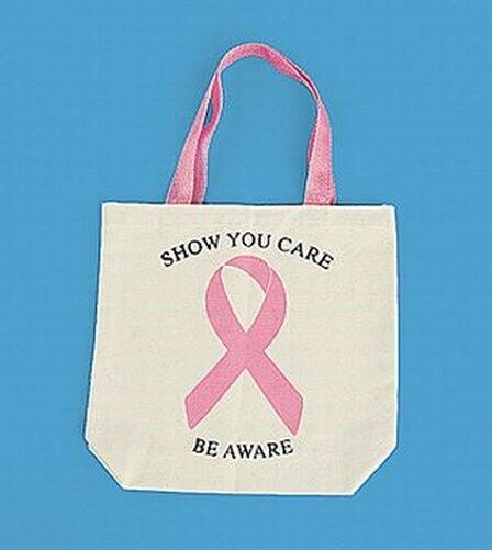 12-Pack Pink Breast Cancer Awareness Canvas Tote Bags – Wholesale Fundraiser Set 🎀👜