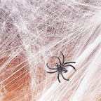 12-Pack Stretchable Spider Web Decorations – Halloween Creepy Cloth with Bonus Spiders 🕷️🕸️🎃