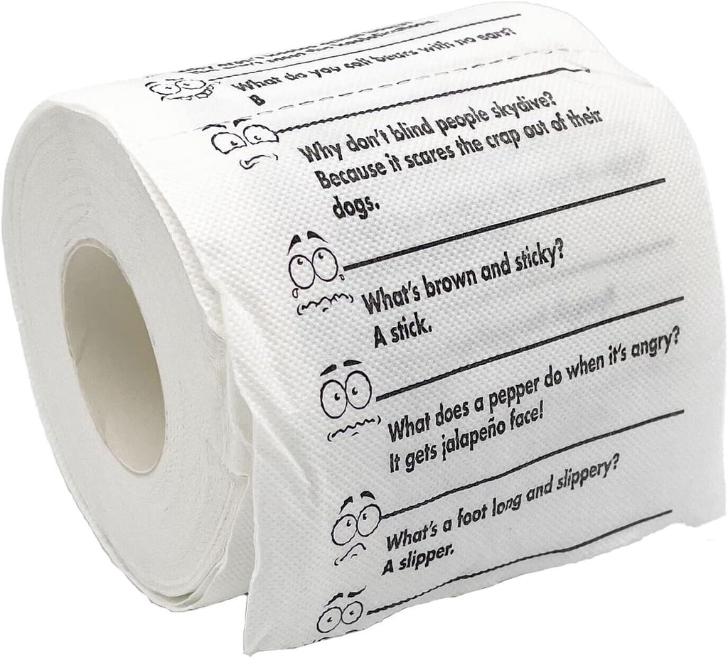 🚽 Crap Jokes for the John – Toilet Paper Roll 🤣 Hilarious Bathroom Humor, Gag Gift