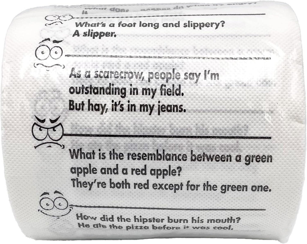 🚽 Crap Jokes for the John – Toilet Paper Roll 🤣 Hilarious Bathroom Humor, Gag Gift