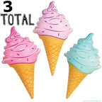 🍦 Jumbo Inflatable Ice Cream Cones – Set of 3 (36")