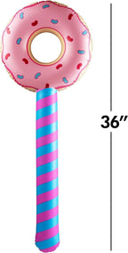 4 JUMBO ~ Inflatable Donut Lollipop Wonka CANDYLAND Inflate Pool Float Party Toy