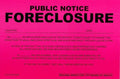 Humiliating Prank Sign - PUBLIC NOTICE - FORECLOSURE