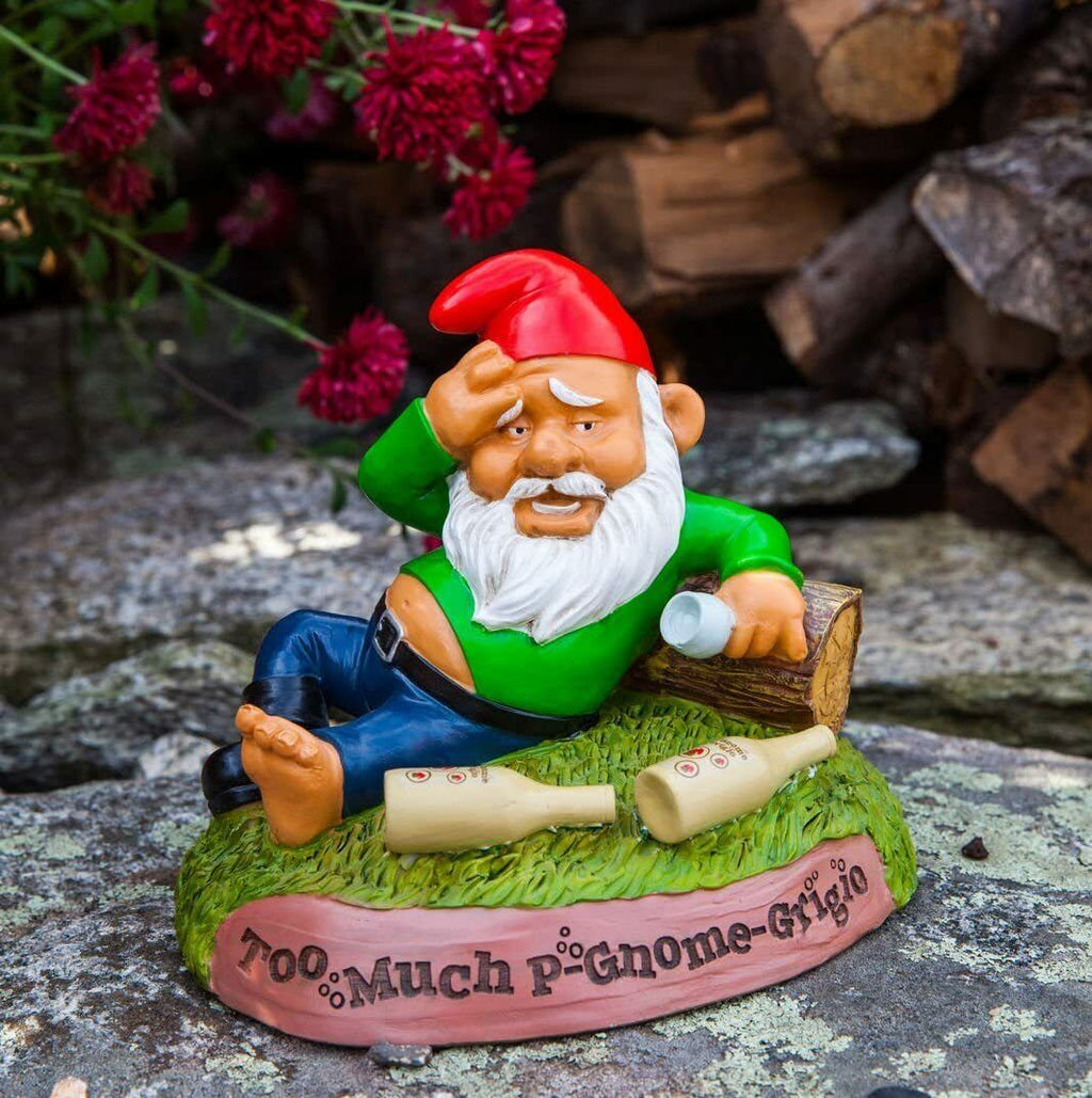The Hungover Garden Gnome – Funny Party Gnome by BigMouth Inc. 🍷🧙‍♂️🤢