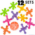 🟢 12-Pack Neon Jacks Game Sets – Party Favors for Kids