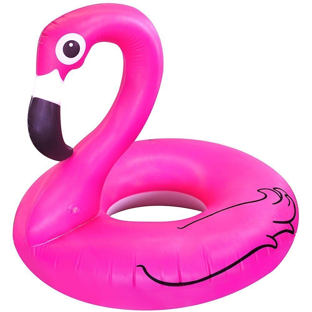 🦩 Inflatable Pink Flamingo Pool Float – Over 4 Feet Wide!
