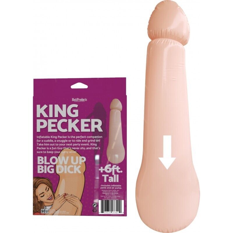 6-Foot Tall Inflatable King Pecker with Bonus Pump 🎉🍆 | Hilarious Party Gag Gift