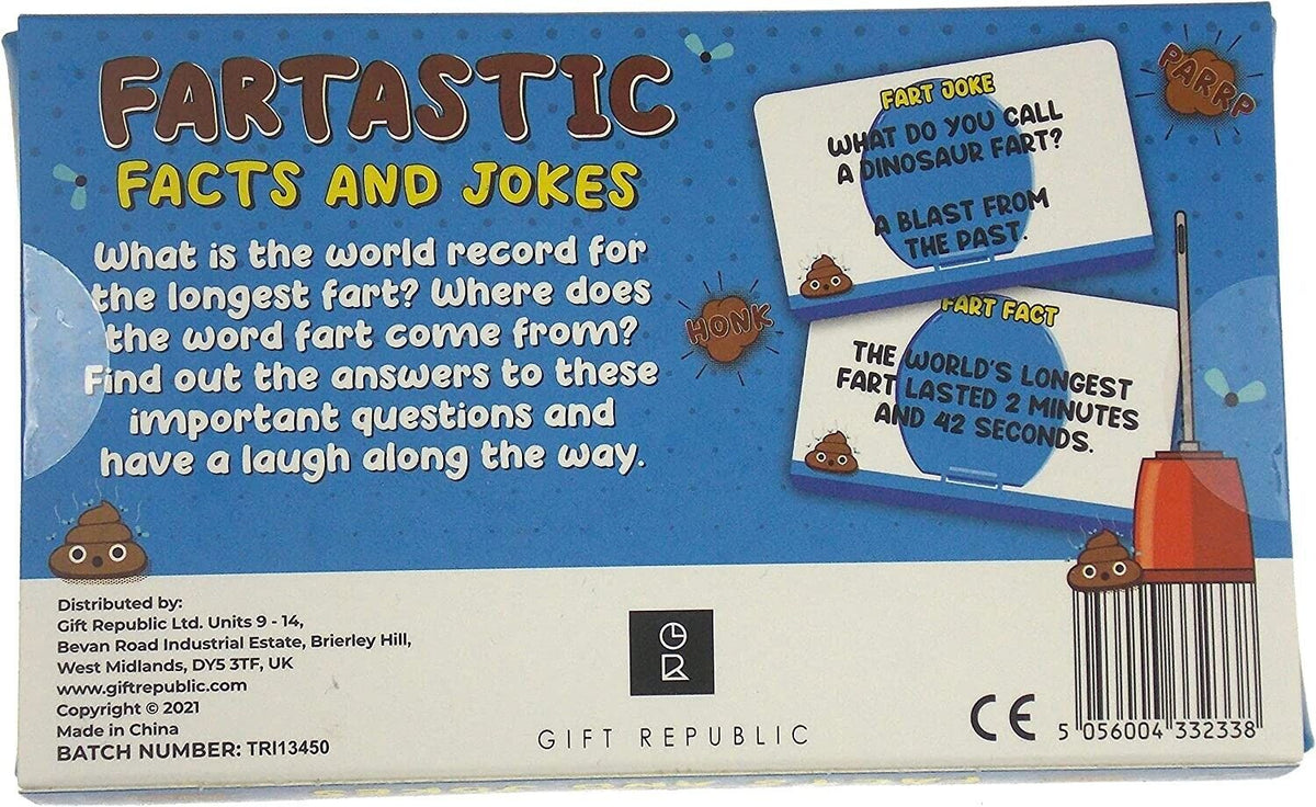 💨 Fartastic Facts & Jokes – 100-Card Gag Trivia Set