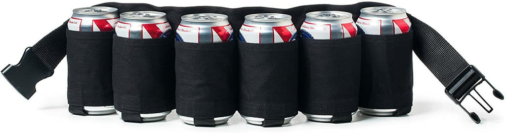 Black 6-Pack Beer Can Holder Belt – Hands-Free Party Essential 🍻🎯