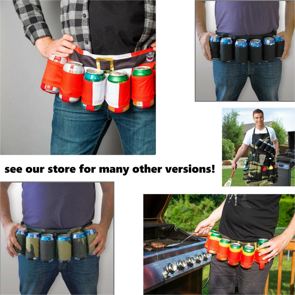Black 6-Pack Beer Can Holder Belt – Hands-Free Party Essential 🍻🎯