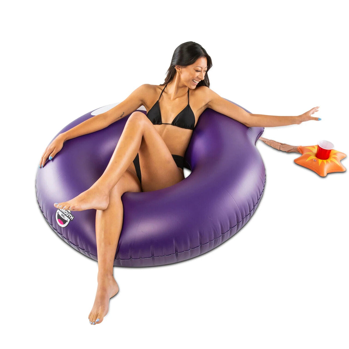 Inflatable "Cannonball" Pool Float – Giant 4FT Fun with Cup Holder! 💣💦