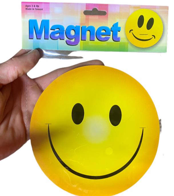 😊 Happy Smile Face Car Magnet – 3D Holographic Fun