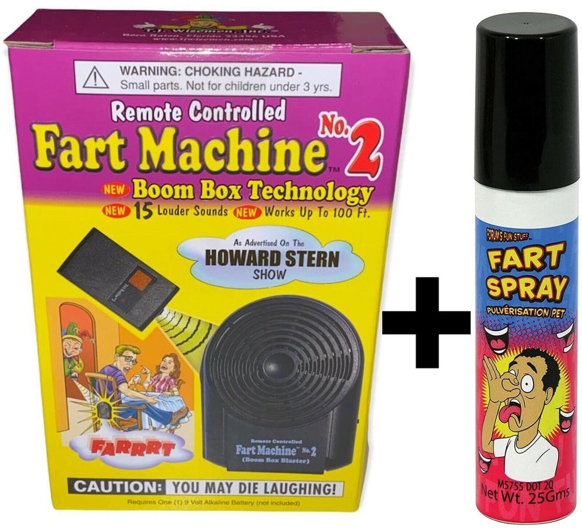 Fart Machine #2 Wireless Remote Control + Fart Stink Bomb Spray Can Combo 🤣💨