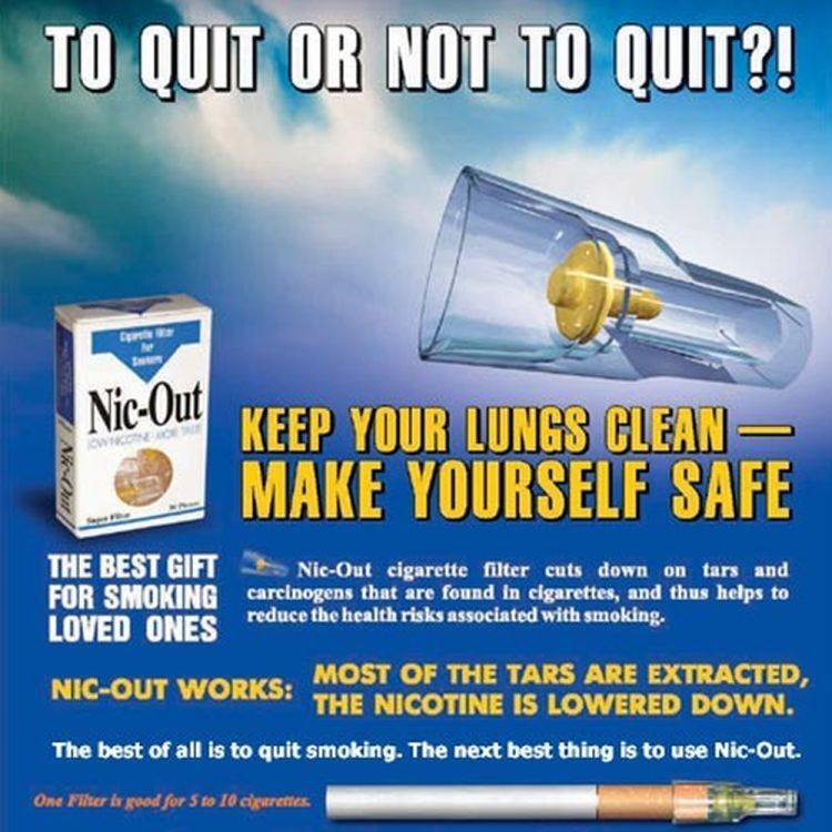 🚭 Nic-Out Cigarette Filters – Wholesale Lot of 100 Packs (30 Filters per Pack)