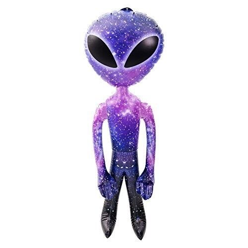👾 36" Galaxy Inflatable Alien – Colorful Outer Space Fun