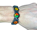 12-Pack Wood Peace Sign Bracelets – Adjustable, Reversible, & Retro Cool ✌️🪵🧑‍🎤