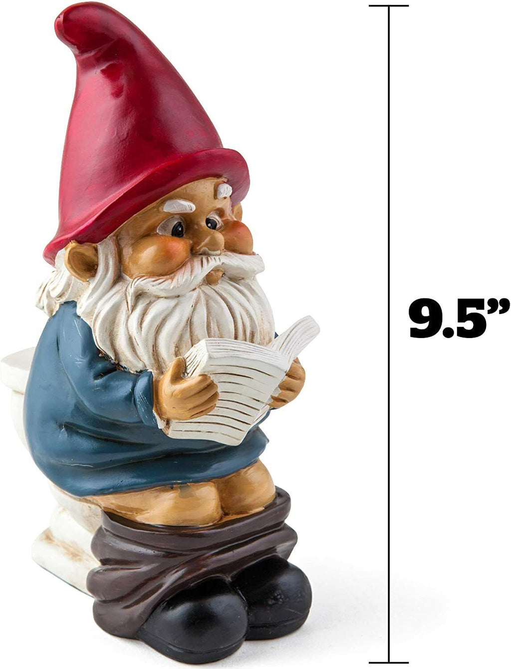 🚽 Gnome on a Throne – Hilarious Garden Gnome Statue by BigMouth Inc.
